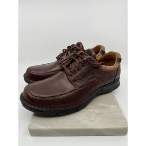 Clarks Mens Brown Un.Bend Structured Oxford Leather Shoes Size 11 Comfort